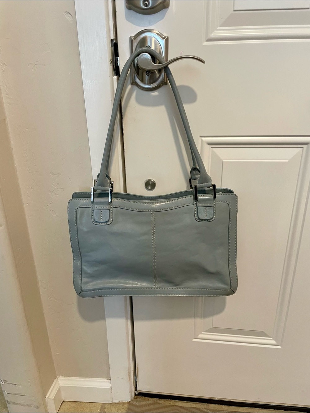 Nordstrom Light Blue Double-Handle Shoulder Bag